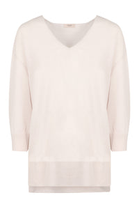Cashmere-linen blend pullover